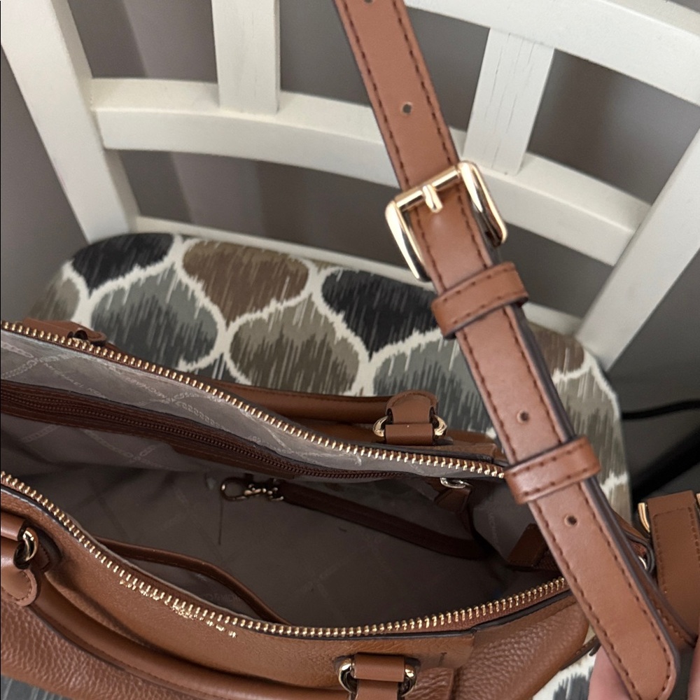 Michael Kors Tan Leather Satchel - Picture 2 of 8